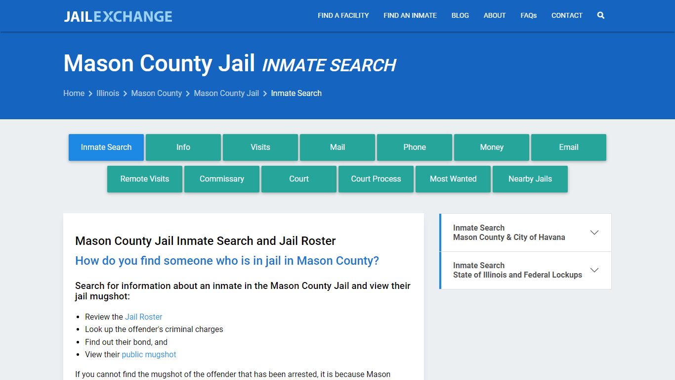 Inmate Search: Roster & Mugshots - Mason County Jail, IL